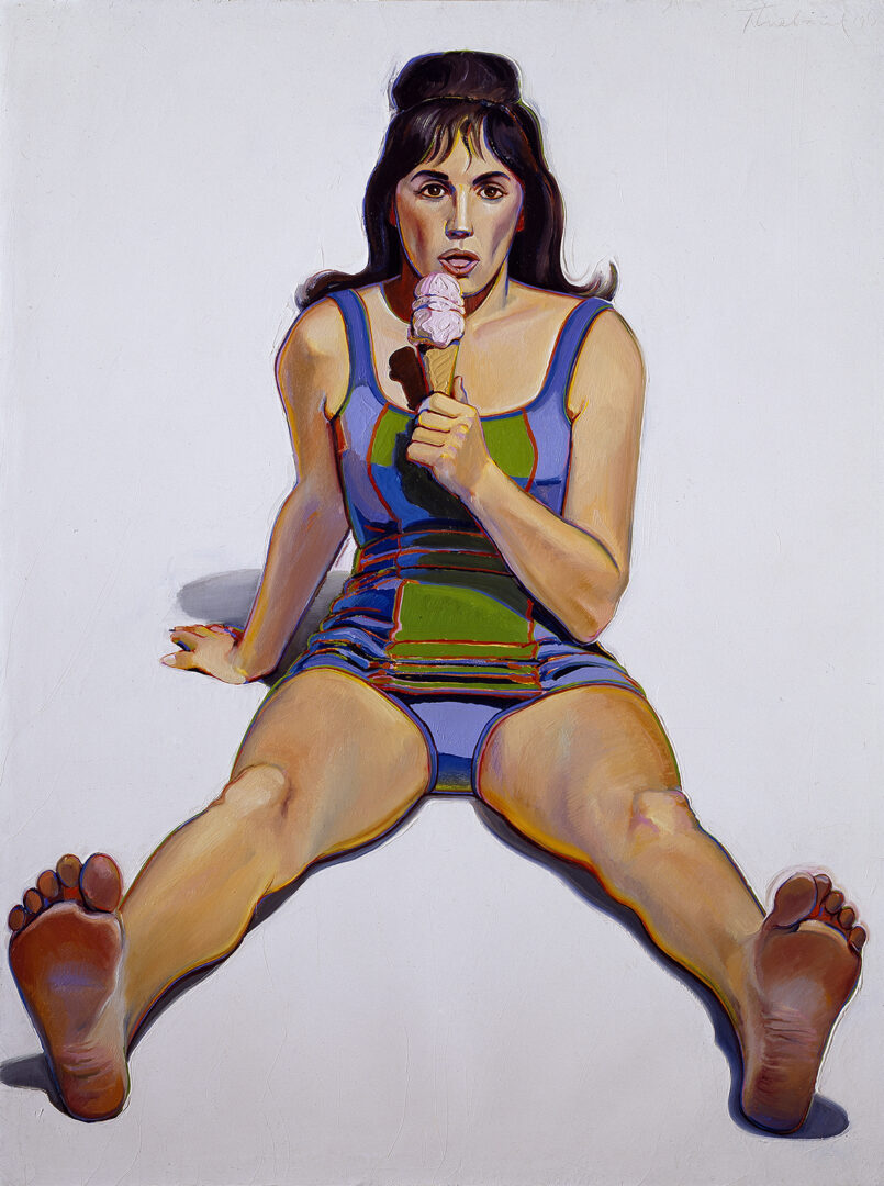 Girl With Ice Cream Cone by Wayne Thiebaud