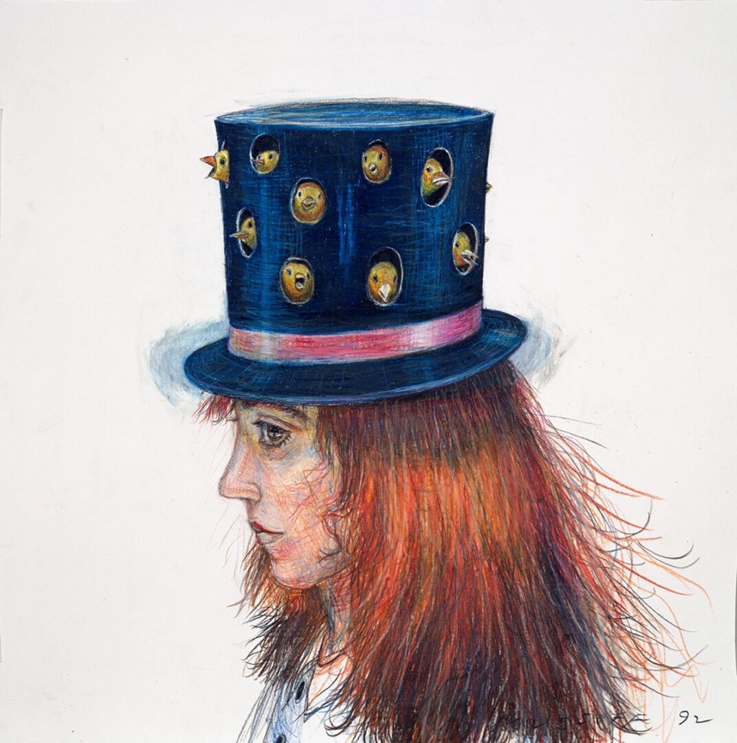 Drawing of a man with a top hat